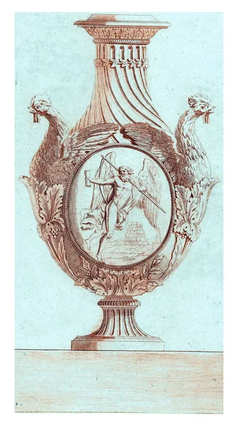 Wazon Kurczakami Ojcem Czasem Laurent Jeanie Francois Forty 1775 1785 — Zdjęcie stockowe