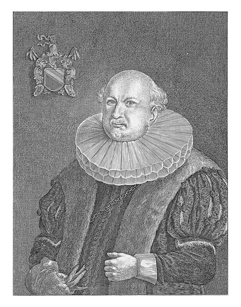Портрет Вольфганга Якоба Помера Иоганна Фридриха Леонарда 1643 1680 Портрет Стоковая Картинка
