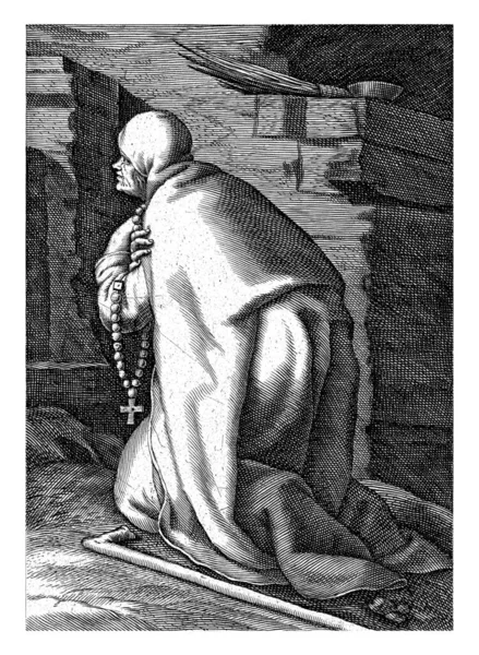 Svatá Pelagie Antiochie Jako Poustevník Boetius Adamsz Bolswert Podle Abrahama Royalty Free Stock Fotografie