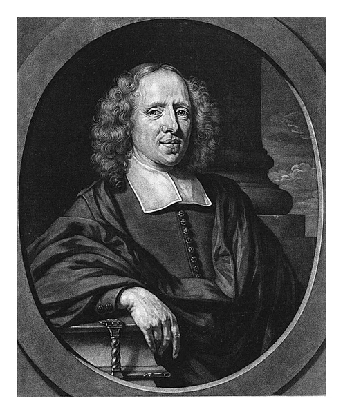 Retrato Henricus Van Born Abraham Bloteling Después Nicolaes Maes 1684 Imagen De Stock