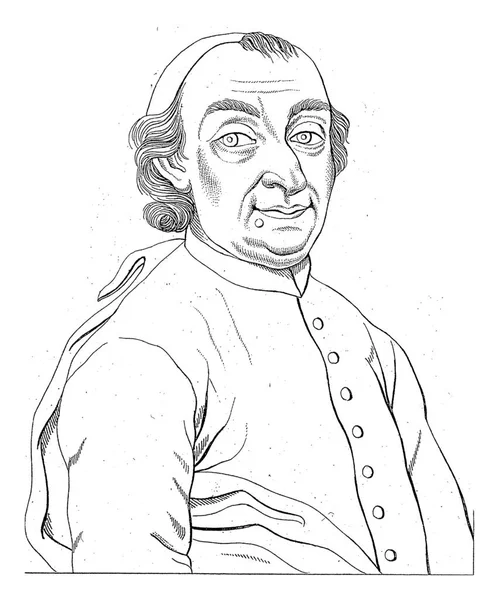 Porträtt Matematikern Vincenzo Riccati Giuseppe Dala 1798 1860 Årgång Graverad Stockbild