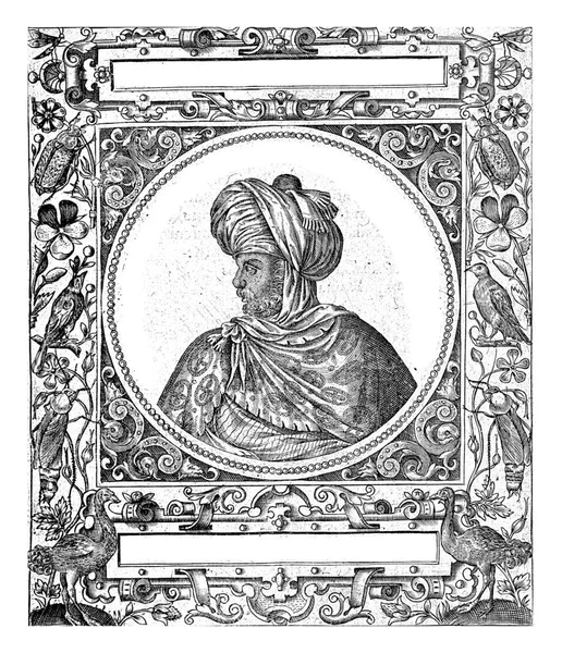 도라크스 Abusaidas Alarbaeus의 초상화 테오도르 Boissard 1596 모델링 술탄의 라운드 스톡 사진