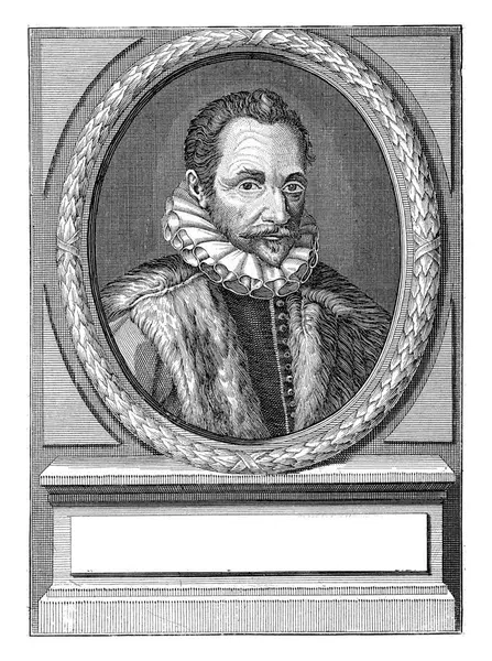 Porträtt Byst Oval Till Höger Philip Van Marnix Lord Aldegonde Stockfoto
