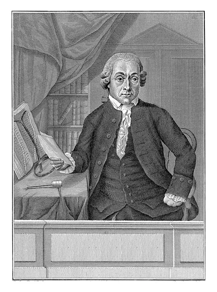 Louw之后的外科医生和讲师David Van Gesscher Barent Bakker画像 1762 1804年 免版税图库图片