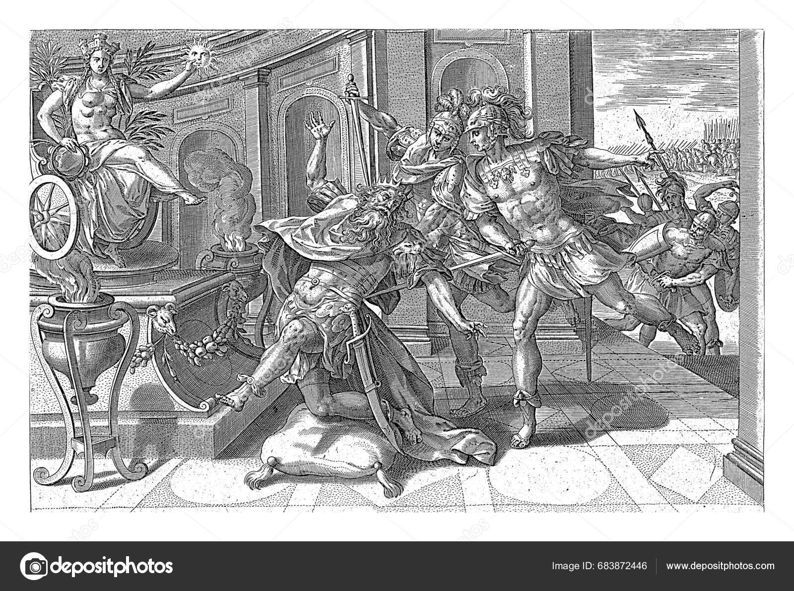 Death Sennacherib Maerten Vos 1585 While King Sennacherib Assyria