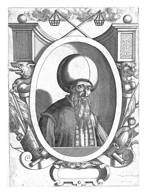 Sinan Bassa 'nın portresi, Dominicus Custos, Georg Wickgram' dan sonra, 1579 - 1615, eski oyma..