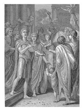 Germanicus 'un Zafer Yürüyüşü, Louis E.F. Garreau, Jean Grandjean' dan sonra, 1783 Germanicus 'un Roma' daki zafer alayı. Bu giriş sırasında, Germanicus oğullarıyla bir araya gelir..