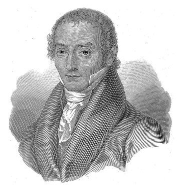 Schijver Melchiorre Gioia 'nın portresi, Monogramcı CA (oymacı), Demarchi' den sonra, c. 1800 - c. 1899, vintage gravür.