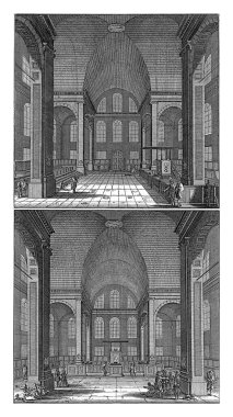 Amsterdam 'daki Oosterkerk' in içi, Jan Goeree, 1680 - 1731 Amsterdam 'daki Oosterkerk' in iç mekanının iki temsilcisi. Her şovun farklı bir tarafı var..