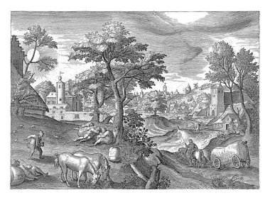 Şeytan, 1651-1658 yıllarında Hans Bol 'un ardından tahılların arasına yabani otlar eker. Lord ve hizmetkarları uyurken, Şeytan' ın düşmanı, tohumların arasına yabani ot ekmeye gelir..