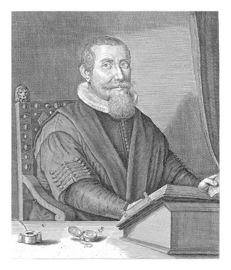 Henricus Geldorp 'un portresi, Anthonie Heeres Siverdtsma, Crispijn van de Passe (II)' den sonra, 1650 - 1662 Teolog ve vaiz Henricus Geldorp, çalışmasında.