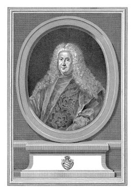Simone Contarini 'nin portresi, Giuseppe Camerata (II), Fortunatus Pasquetti' den sonra, 1728 - 1803, vintage gravür.