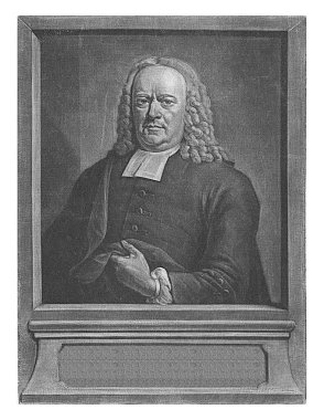 Vaiz Franciscus van Schie 'nin portresi, Aert Schouman, 1720 - 1792, eski oyma..