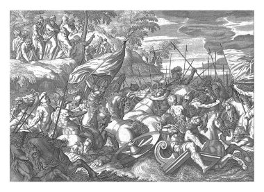 Firavun ve ordusu Kızıl Deniz 'de anonim olarak boğuluyor, Orazio Farinati' den sonra, Paolo Farinati 'den sonra, 1630 - 1702 İsrailliler Kızıl Deniz' in diğer tarafına ulaştıktan sonra,