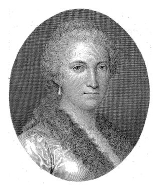 Maria Gaetana Agnesi 'nin portresi, Ernesta Bisi, Maria Longhi' den sonra, 1798 - 1859, vintage gravür.