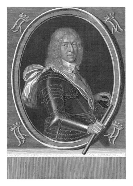 Retrato Luís Bourbon Vendome Duque Mercoeur Robert Nanteuil 1649 Retrato — Fotografia de Stock