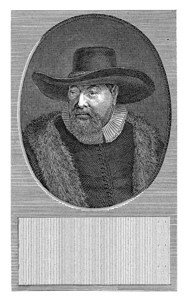 Portrait Mennonite Minister Cornelis Claesz Anslo Jan Caspar Philips Rembrandt — Stock Photo, Image