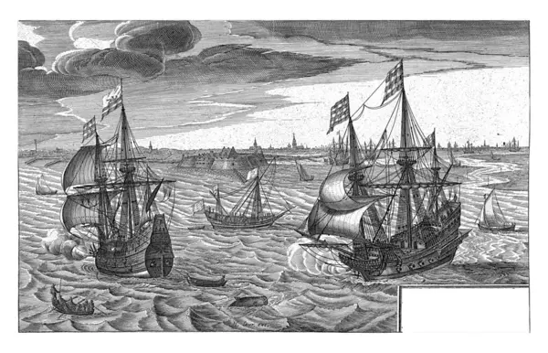 Donanma, View, Fort, Rammekens, Robert de Baudous, Hendrik Cornelisz. Vroom, 1591-1659, Deniz filosu, Kale
