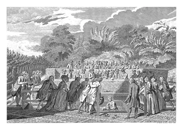 Rijnsburg 'da vaftiz töreni, Abraham Jacobsz. Hulk, Abraham Pietersz 'den sonra. Hulk, 1782 'de bir adam Rijnsburg' daki bir üniversiteliler toplantısında dalış ile vaftiz edildi..