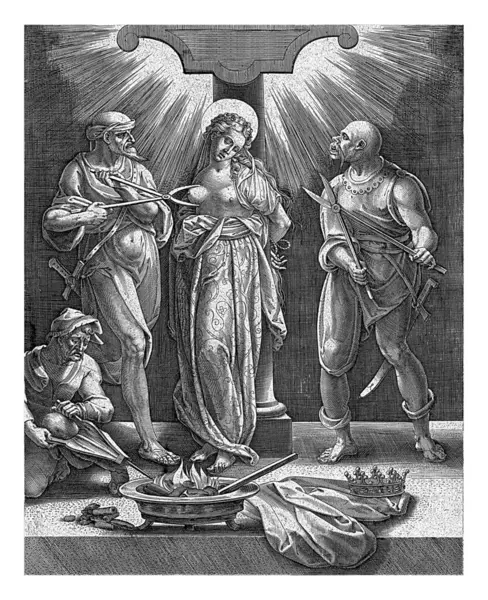 Martyrdom Saint Agatha Antonie Wierix Jan Van Der Straet 1565 — Stock Photo, Image