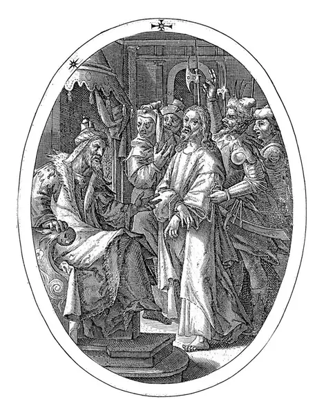 Христос Перед Пилатом Криспин Ван Пассе 1601 Христос Предстает Перед — стоковое фото