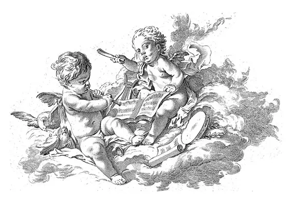Music Georg Leopold Hertel Francois Boucher 1750 1778 Allegory Music — Stock Photo, Image