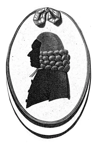 Silhouette Portrait Paulus Bonnet Govert Kitsen 1776 1810 Portrait Preacher — Stock Photo, Image