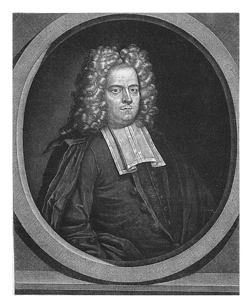 Şair ve vaiz Laurens Steversloot 'un portresi, Pieter Schenk (I), 1706