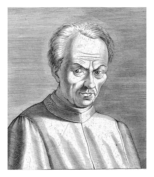 Portrait Gian Francesco Poggio Bracciolini Philips Galle Attributed Workshop 1600 — Stock Photo, Image