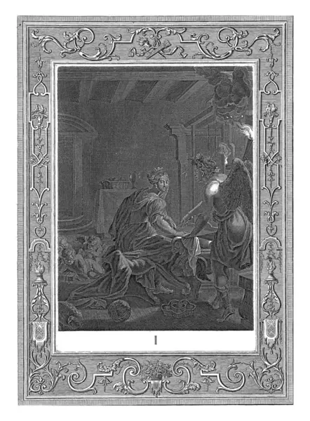 Penelope Tkanie Całun Dla Laertes Bernard Picart Warsztat 1733 Penelope — Zdjęcie stockowe