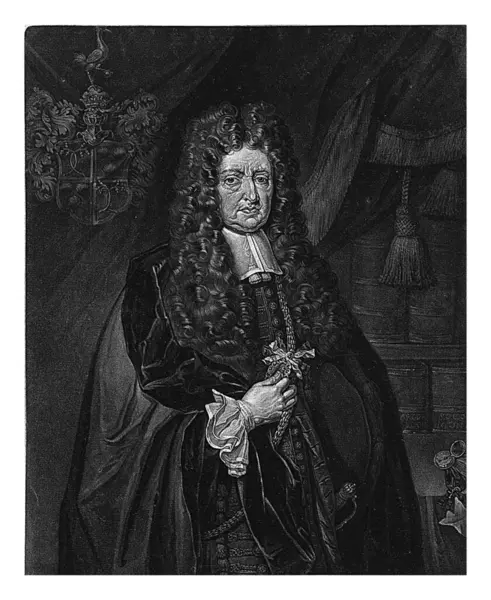 Portrait Johann Erasmus Seiffert Von Klettenberg Pieter Schenk Johann Matthaeus — Stock Photo, Image