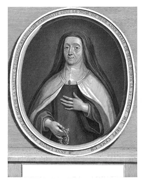 Porträtt Anne Louise Christine Foix Valette Epernon Gerard Edelinck 1652 — Stockfoto