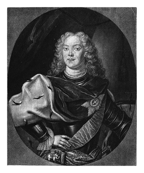 Porträt Von August König Von Polen Pieter Schenk Nach David — Stockfoto