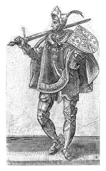 Porträtt Karl Den Djärve Hertig Bourgogne Adriaen Matham 1620 Porträtt — Stockfoto
