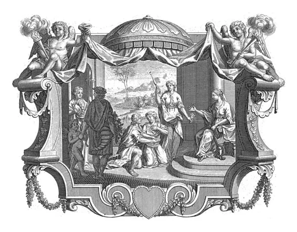 Cartouche Allegory Marriage Jan Caspar Philips 1736 1775 Allegory Marriage — Stock Photo, Image