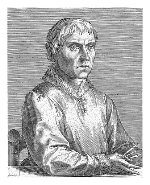 Retrato Del Pintor Dieric Bouts Johannes Wierix Atribución Rechazada 1572 — Foto de Stock