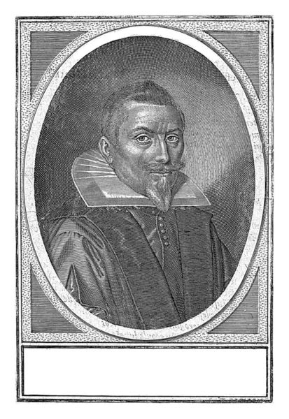 Portrait André Rivet Simon Van Passe 1625 Portrait Théologien Professeur — Photo