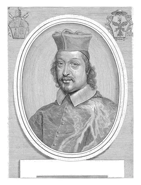 Portrait Cardinal Giannicola Conti Albertus Clouwet Giovanni Battista Gaulli 1664 — Stock Photo, Image