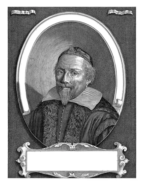 Portrait Andre Rivet Hendrick Hondius 1631 Bust Left Leiden Theologian — Stock Photo, Image