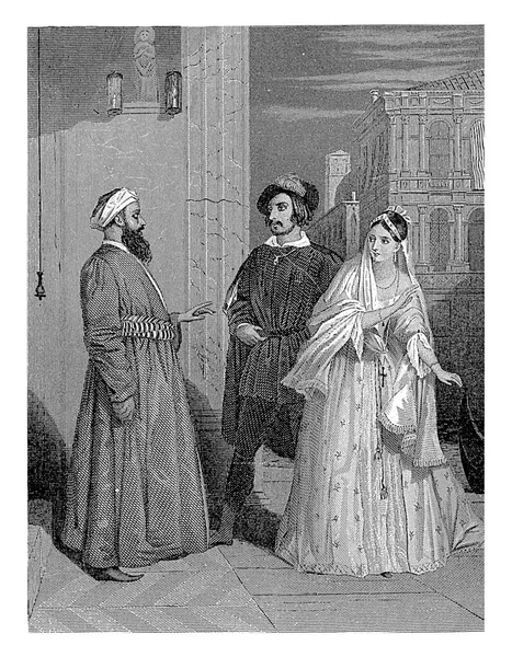 Cityscape Arab Man Woman Dirk Jurriaan Sluyter 1849 Arab Man — Stock Photo, Image