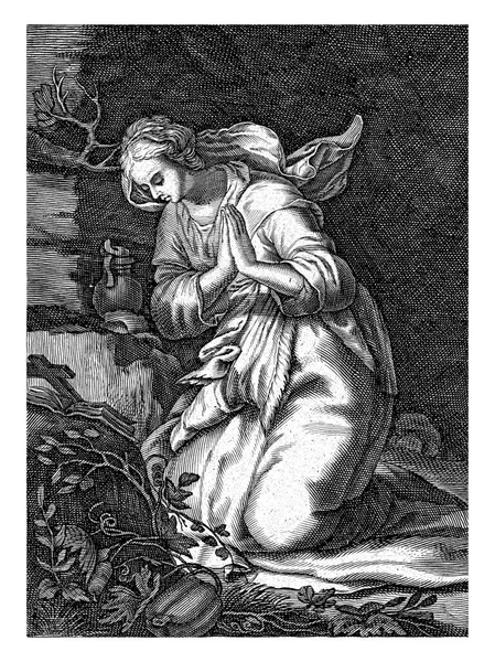 Saint Eugenia Rome Boetius Adamsz Bolswert Abraham Bloemaert 1590 1662 — Stock Photo, Image