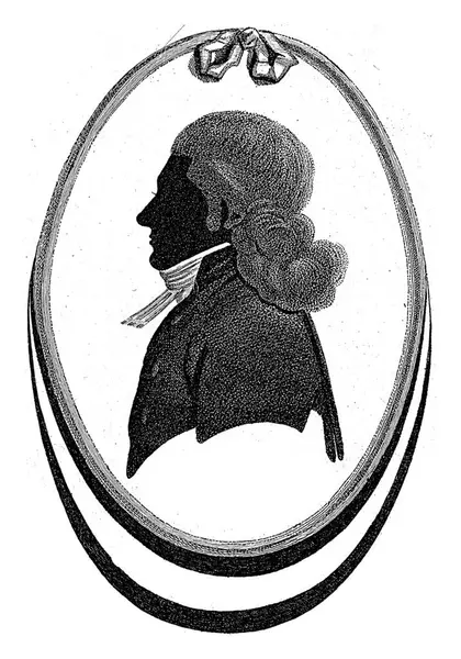 Silhouetportret Van Henricus Oort Govert Kitsen Naar Groeneveld 1776 1810 Stockfoto