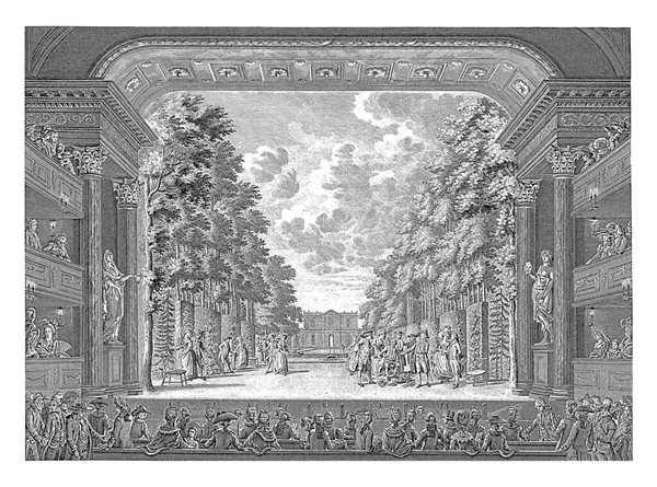アムステルダムのニーヘルス シュホーブルクにある庭園を飾るコーネリス ブルーワーは 1789年にアムステルダムのニーヘルス シュヴェーブルクの庭園を飾ったヤン ボルトゥーリャにちなんで コーネリス ブルーワーにちなんで名付けられた ロイヤリティフリーのストック写真