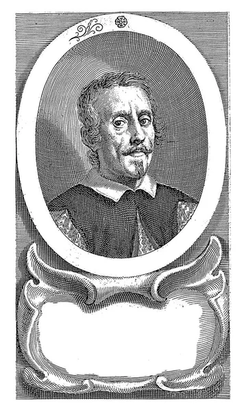 牧师Pier Francesco Passerini的肖像 Giacomo Piccini 1650年 古董雕刻品 图库图片