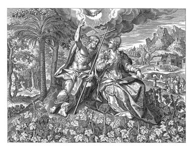 İsa ve Gelini Bağda, Johann Sadeler (I), Maerten de Vos 'tan sonra, 1643 İsa ve Gelini,.
