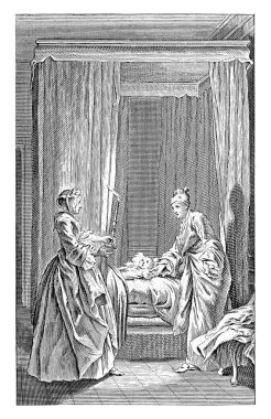 Debora Wilkins, 1749 'da Hubert Francois Gravelot' tan sonra bir bebek bulur. Debora Wilkins bir yatak odasında bir bebek bulur..