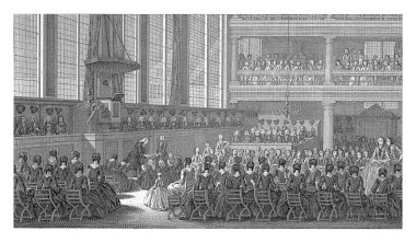 Amsterdam 'daki Mennonite Kilisesi Bij' t Lam 'de vaftiz, Simon Fokke Hendrik de Winter' dan sonra, 1743 Mennonite Kilisesi 'nde vaftiz Bij' t Lam, Flaman Mennonit toplumunun hatırlatıcısı..