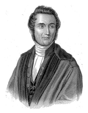 Johannes Henricus Scholten 'in Portresi, Dirk Jurriaan Sluyter, Johann Peter Berghaus' tan sonra, 1845 - 1886 Teoloji Profesörü Johannes Henricus Scholten 'in Portresi.