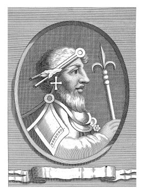 Büyük Kral Canute 'un Portresi, Francois Morellon La Cave, 1720 - 1725 Kral Canute' nin Portresi, İngiltere Kralı, Danimarka ve Norveç.