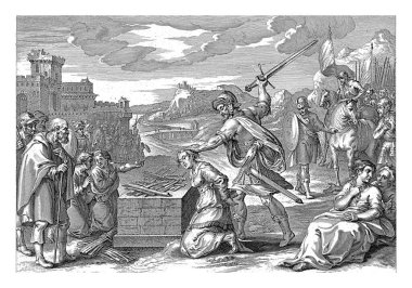Jephthah kızı Nicolaes Ryckmans 'ı 1643 yılında Pieter de Jode' dan (I) sonra kurban eder..